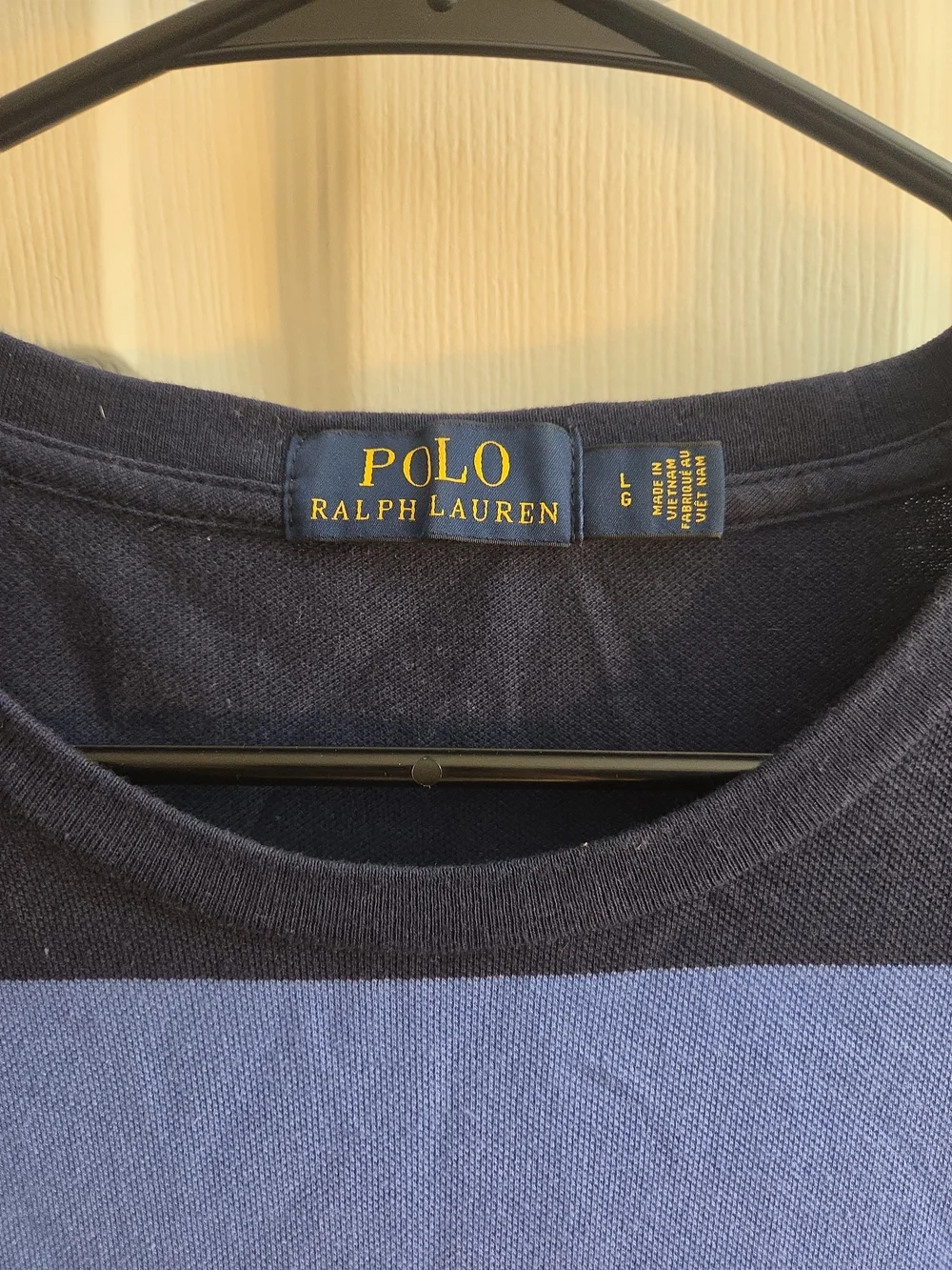Ralph Lauren Blue & Navy Horizontal Stripe Polo Tee